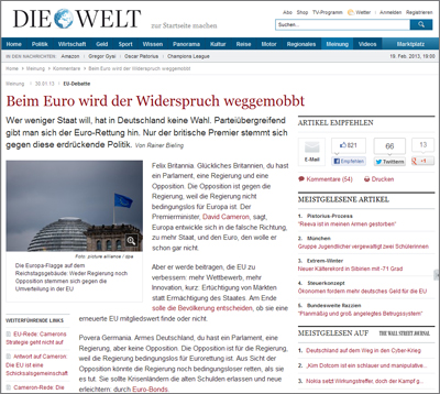 Screenshot der Website