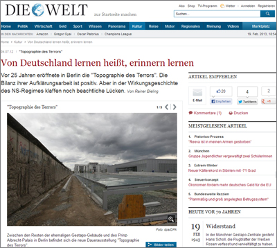 Screenshot der Website